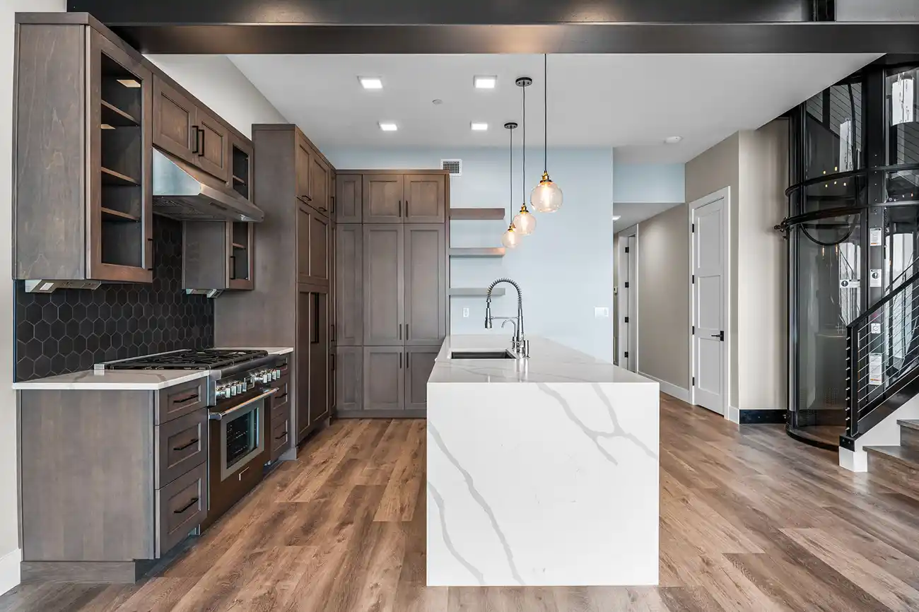 Seasons at Sandpoint Building 8 kitchen island